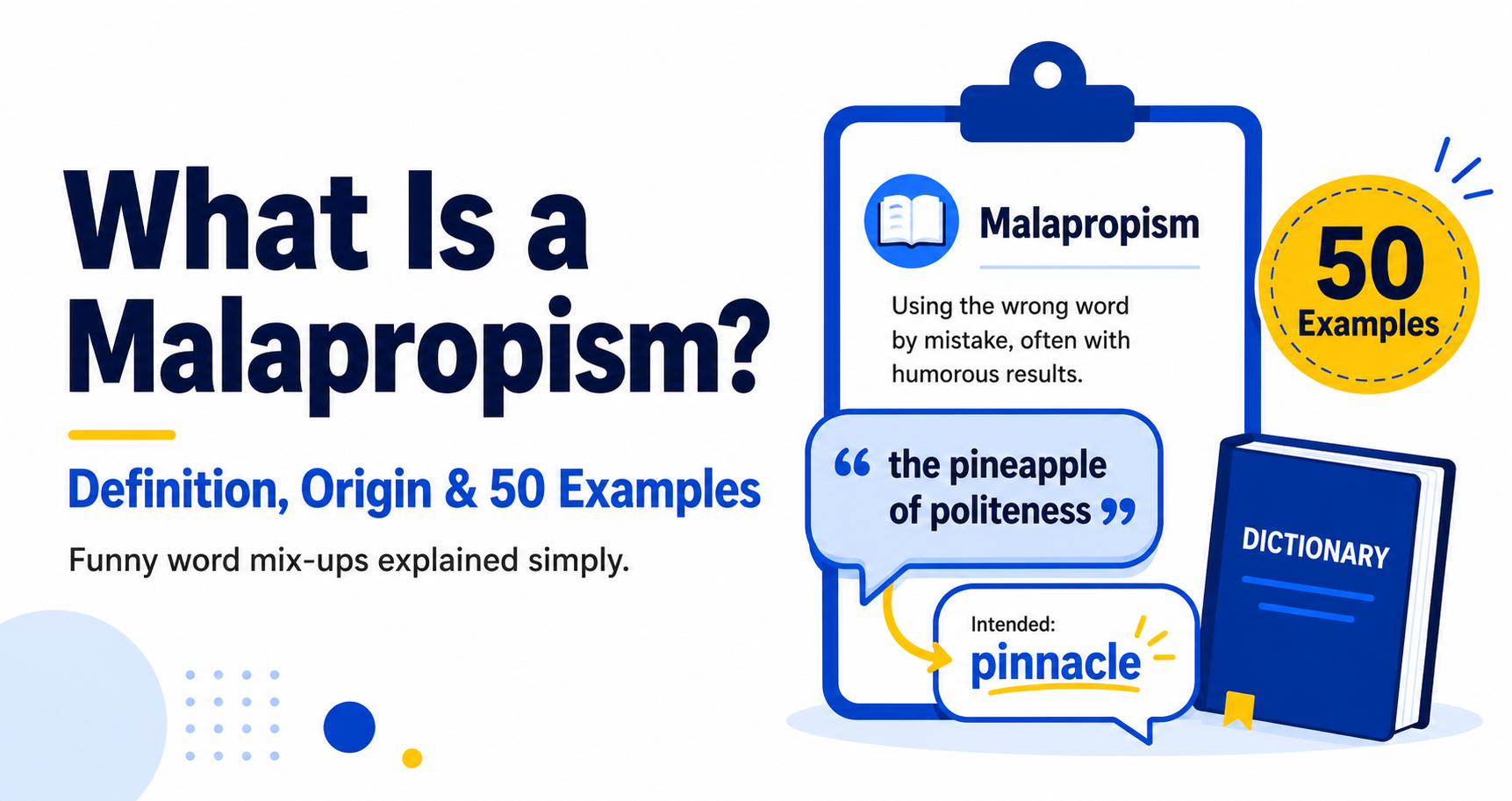 What Is a Malapropism? Definition, Origin, 50 Examples