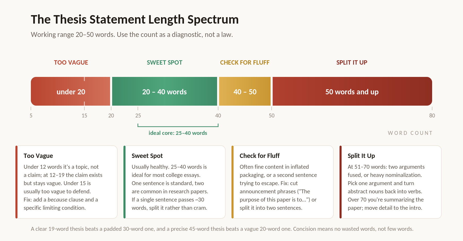 Thesis Statement Length Spectrum
