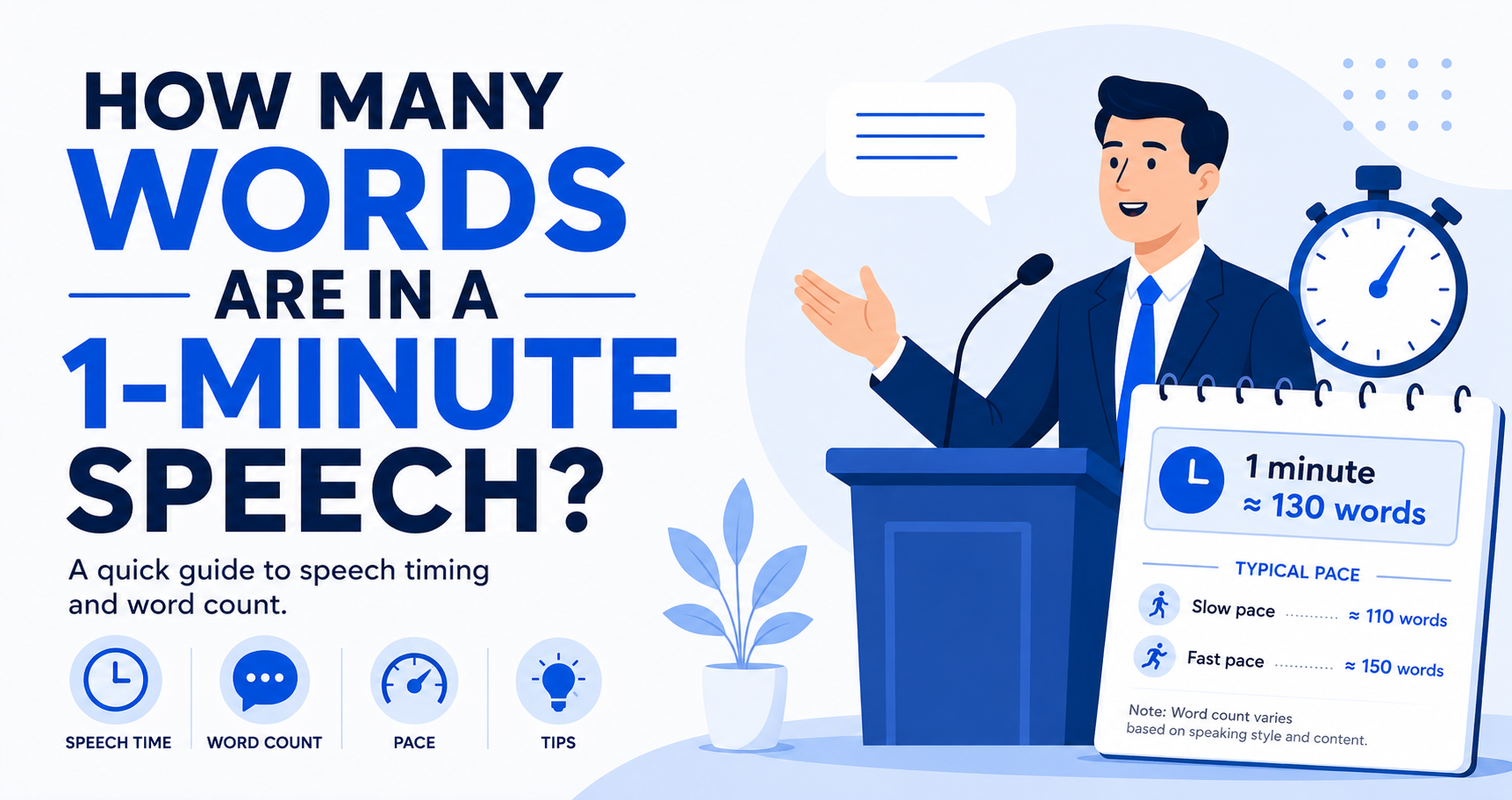 How Many Words Are in a 1-Minute Speech?
